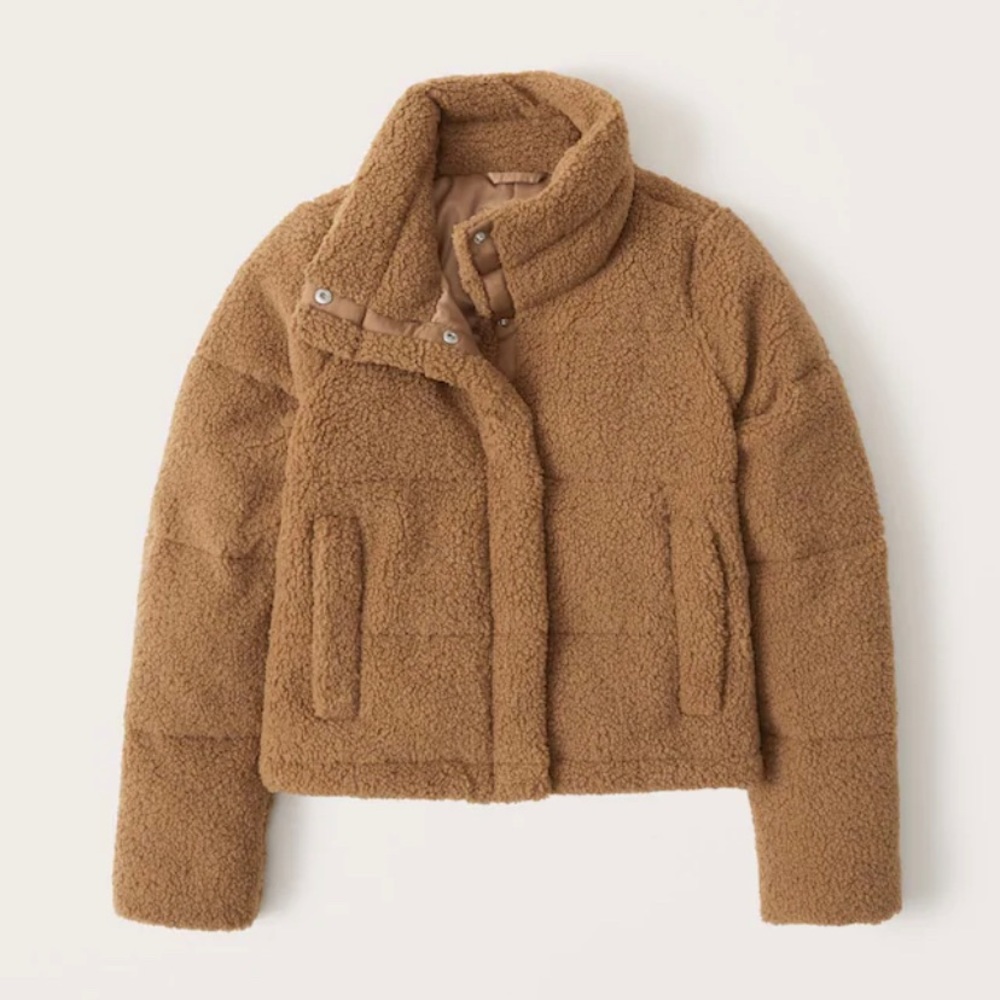 Cozy Teddy Sherpa Jacket in Camel
